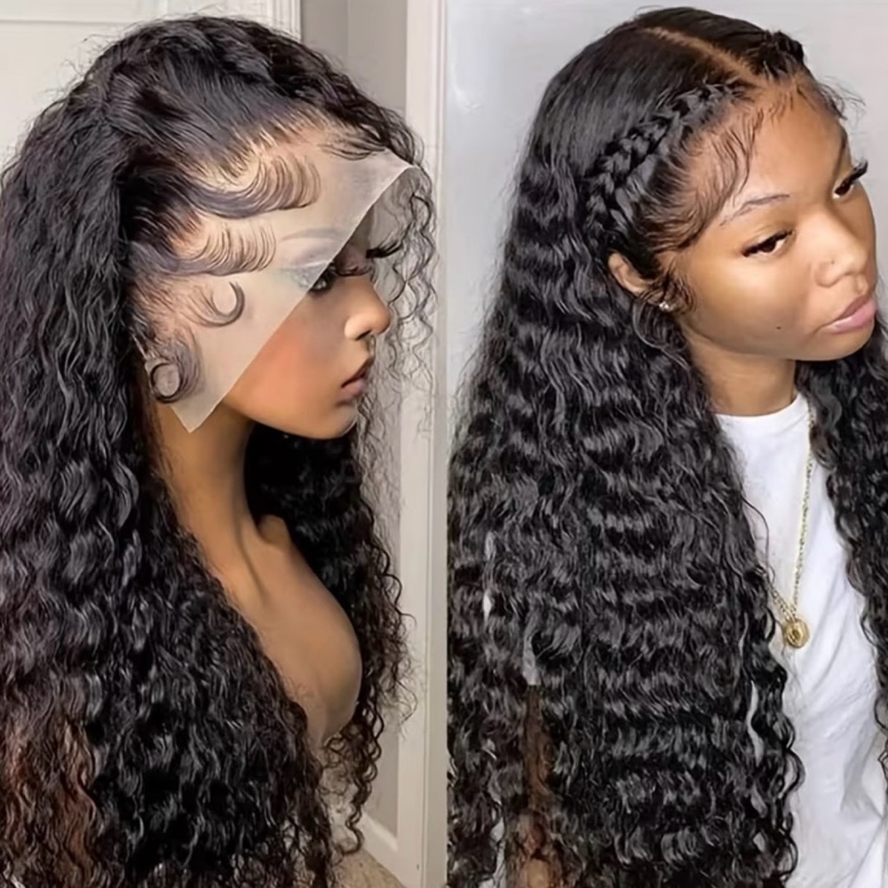 Black Curly Lace Front Wig